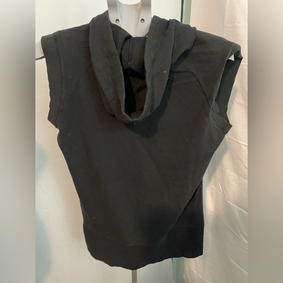 Nike Vintage Y2K Sleeveless‎ Hooded Sweatshirt Black Workout Size M - Picture 4 of 11